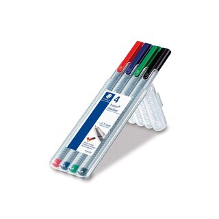 4 Farben Aufstellbox 0,3 mm Staedtler® Feinschreiber triplus® 