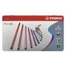Stabilo® Fasermaler Pen 68 - Metalletui, 30 Farben