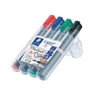 Staedtler® Flipchart-Marker Lumocolor® 356, nachfüllbar, 2 mm, STAEDTLER Box mit 4 Farben
