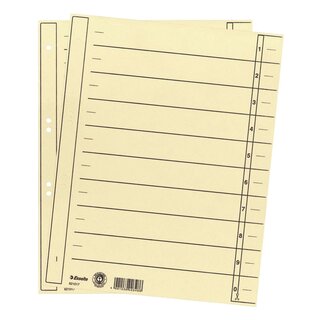 Esselte Trennblatt - A4 Überbreite, Karton, chamois, 100 Stück