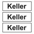 Türhinweisschild Keller 3er Pack Folie selbstklebend 297...
