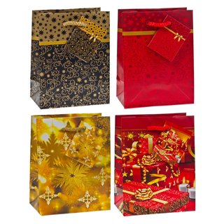 TSI 12er Pack Geschenktüte klein ca. 11 x 6,5 x 14 cm Weihnachten SERIE 9
