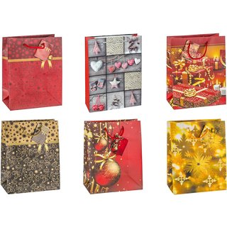 TSI 12er Pack Geschenktüte mittel ca. 18 x 10 x 23 cm Weihnachten SERIE 9