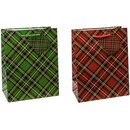 TSI 12er Pack Geschenktüten mittel ca. 18 x 10 x 23 cm TARTAN