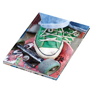 2er Pack Notizbuch / Kladde kariert Skater DIN A5