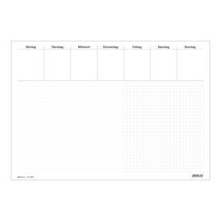 10er Pack Schreibunterlage "Office - Liniert & Kariert" 60 x 42 cm