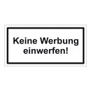 Hinweisschild "Keine Werbung einwerfen!" 3er...