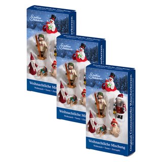 3er Pack Räucherkerzen "Weihnachtliche Mischung" 3 x 24 Stück