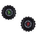 2er Set Flaschendeckel "Flaschenfreund" Schwarz mit Geher und Steher