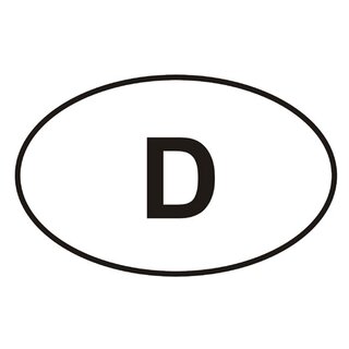 Autoaufkleber oval mit D