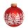 Krebs Glas Lauscha Weihnachtskugeln Rot mit Winterwald 4 Stück/Set, Ø 7 cm