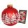 Krebs Glas Lauscha Weihnachtskugeln Rot mit Winterwald 4 Stück/Set, Ø 7 cm