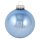 Krebs Glas Lauscha Weihnachtskugeln Gletscherblau glänzend 8 Stück/Set, Ø 7 cm