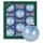 Krebs Glas Lauscha Weihnachtskugeln Gletscherblau glänzend 8 Stück/Set, Ø 7 cm