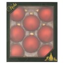 Krebs Glas Lauscha Weihnachtskugeln Rot matt 8...