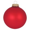 Krebs Glas Lauscha Weihnachtskugeln Rot matt 8 Stück/Set, Ø 7 cm