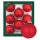 Krebs Glas Lauscha Weihnachtskugeln Rot matt 8 Stück/Set, Ø 7 cm