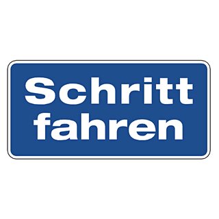 Hinweisschild "Schritt fahren" Aluminium verschiedene Größen