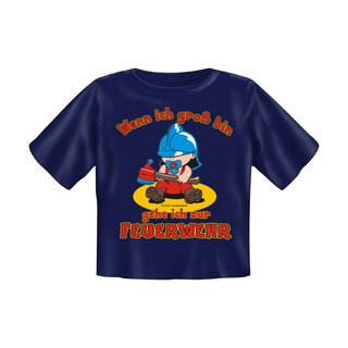 Baby T-Shirt bedruckt - gehe ich zur Feuerwehr