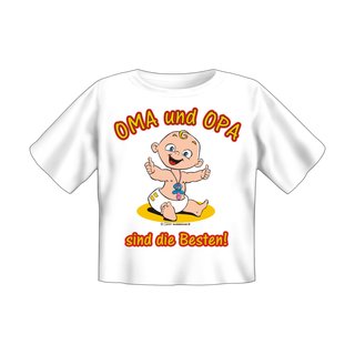 Baby T-Shirt bedruckt - Oma Opa die Besten