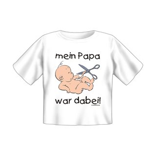 Baby T-Shirt bedruckt - Papa war dabei