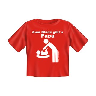 Baby T-Shirt bedruckt - Zum Glück gibts Papa
