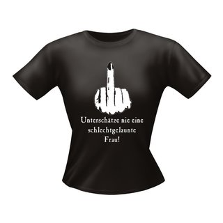 Damen T Shirt Motiv Spruch Schlechtgelaunte Frau 10 49