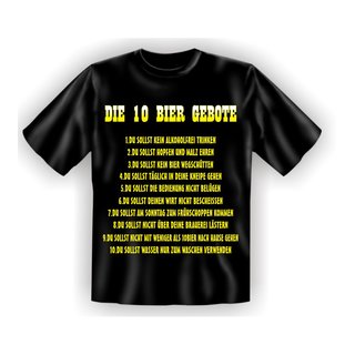 T-Shirt mit Motiv/Spruch 10 Biergebote