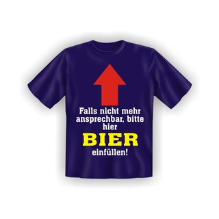 T-Shirt mit Motiv/Spruch Bier einfüllen