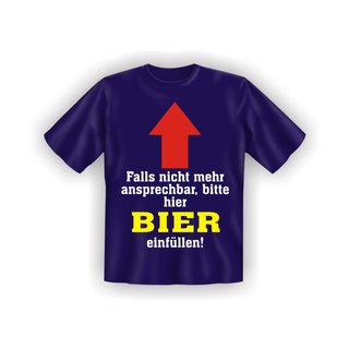 T-Shirt mit Motiv/Spruch Bier einfüllen