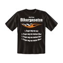 T-Shirt mit Motiv/Spruch Bikergesetze