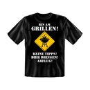 T-Shirt mit Motiv/Spruch bin am Grillen