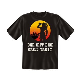 T-Shirt mit Motiv/Spruch der mit dem Grill tanzt