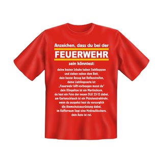 T Shirt Mit Motiv Spruch Feuerwehr Anzeichen 10 99