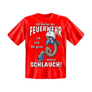 T-Shirt mit Motiv/Spruch Feuerwehrschlauch