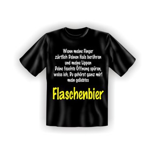 T-Shirt mit Motiv/Spruch Flaschenbier