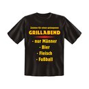 T-Shirt mit Motiv/Spruch Grillabend nur Männer