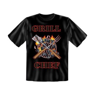 T-Shirt mit Motiv/Spruch Grillchef
