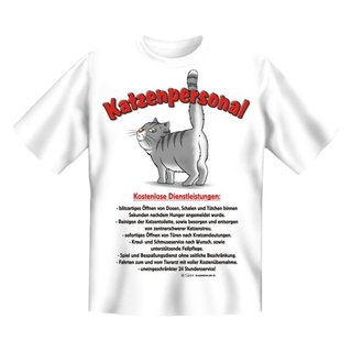T-Shirt mit Motiv/Spruch Katzenpersonal