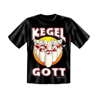 T-Shirt mit Motiv/Spruch Kegelgott