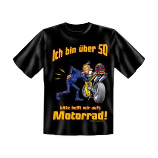 T-Shirt mit Motiv/Spruch Motorrad 50