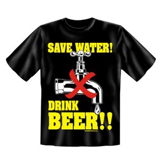T-Shirt mit Motiv/Spruch save Water
