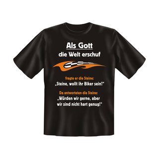 T-Shirt mit Motiv/Spruch Steine wollt ihr Biker sein