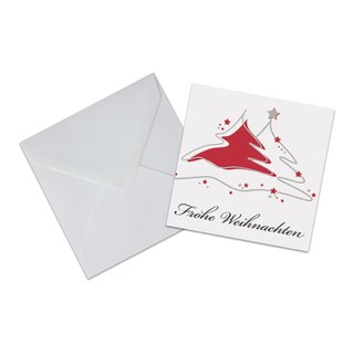Geschenkkarte mit Umschlag Frohe Weihnachten Tannenbaum