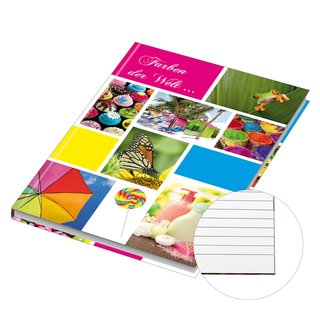 Notizbuch / Kladde liniert Farbwelten DIN A5