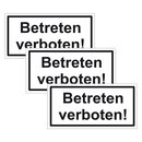 Türhinweisschild "Betreten verboten" 3er...