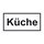 Türhinweisschild "Küche" 3er Pack Folie selbstklebend