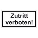 Türhinweisschild "Zutritt verboten!" 3er Pack Folie selbstklebend