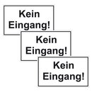 Türhinweisschild "Kein Eingang!" 3er Pack...