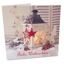 Geschenkkarte "Frohe Weihnachten" Laterne